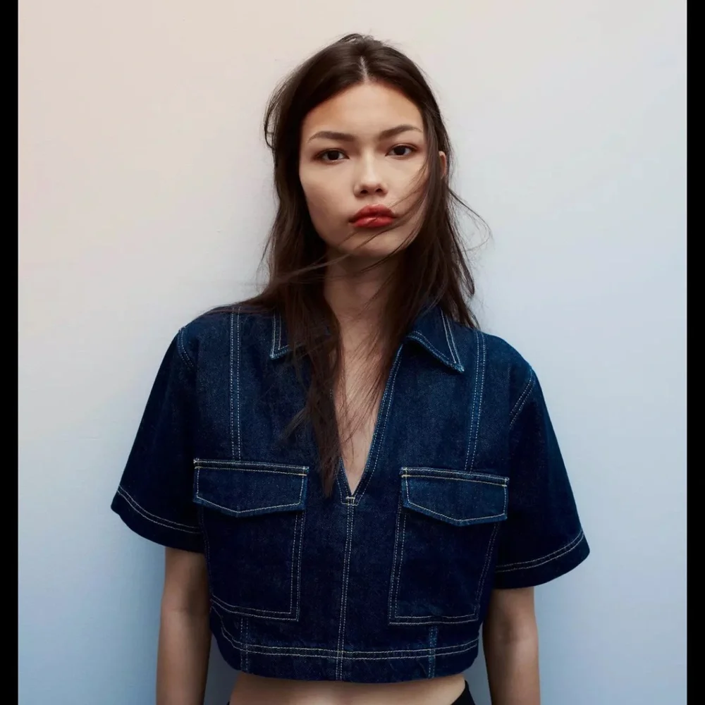 Zara Dark Blue Denim Jacket - Picture 2 of 2